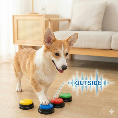 Botones Parlantes para Mascotas - ¡Enséñale a Hablar!