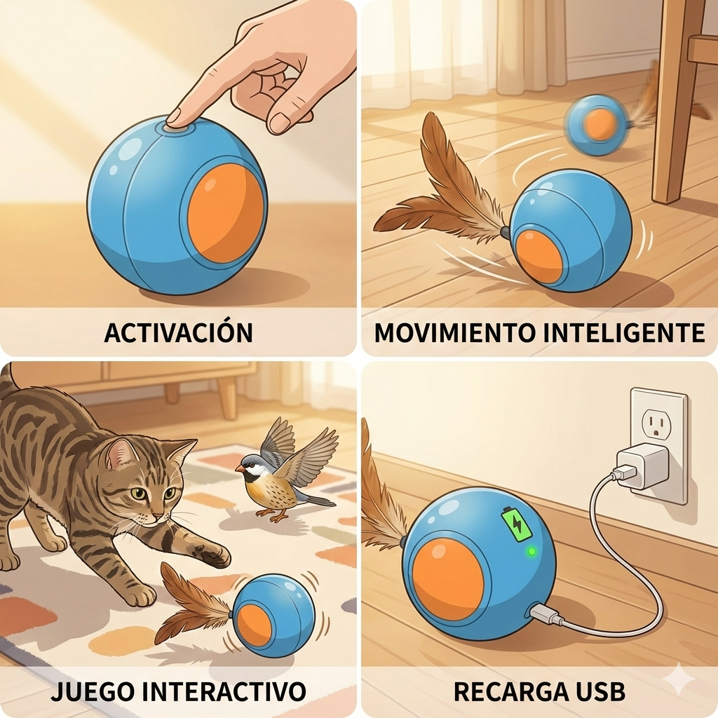 Pelota Inteligente "Caza-Ratón"