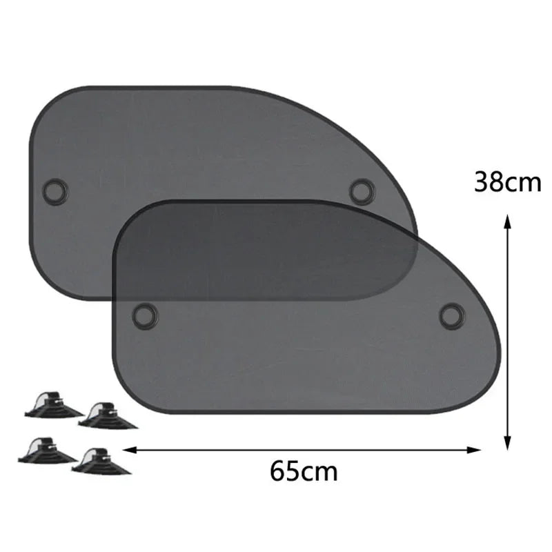 Set 4 Cortinas Solares para Ventanas de Auto – Protección UV