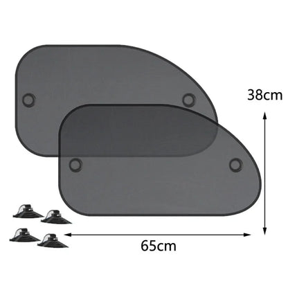 Set 4 Cortinas Solares para Ventanas de Auto – Protección UV