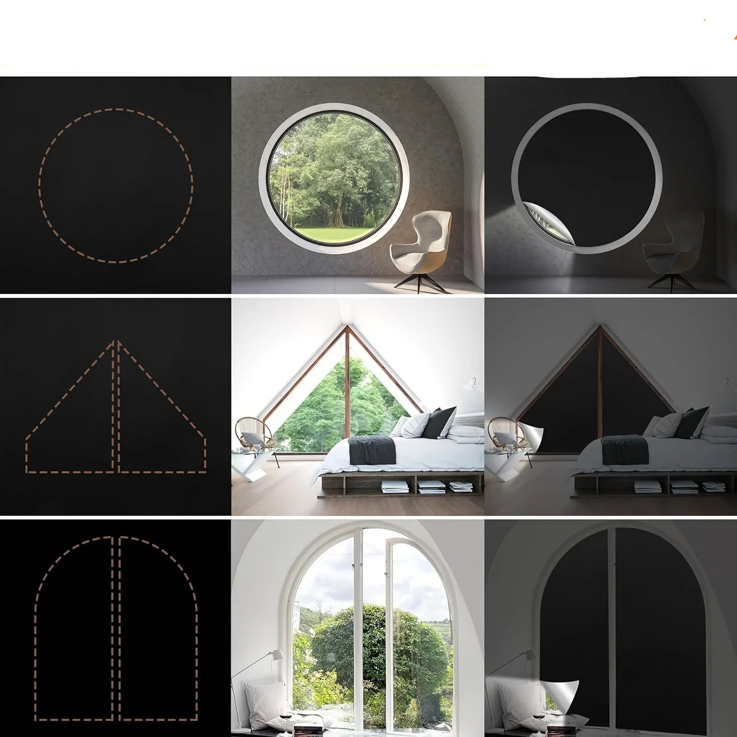 Cortina Opaca 100% Blackout para Ventanas – Privacidad Total